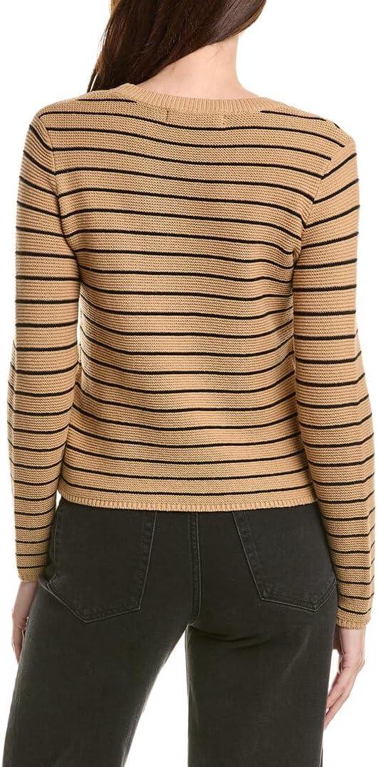 image:imageEnglish Factory Womens RoundNeck Striped Sweater Top S TanBlack
