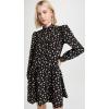 English Factory Women’s Floral Print Pintuck Smock Mini Dress(Black Multi)