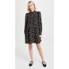 English Factory Women’s Floral Print Pintuck Smock Mini Dress(Black Multi)