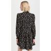 English Factory Women’s Floral Print Pintuck Smock Mini Dress(Black Multi)