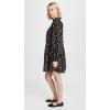 English Factory Women’s Floral Print Pintuck Smock Mini Dress(Black Multi)