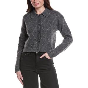 English Factory Womens Knit Cardigan, Xs, Gray