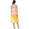 English Factory Womens Colorblock Scallop Dress(Pink Multi 1)