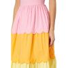 English Factory Womens Colorblock Scallop Dress(Pink Multi 1)