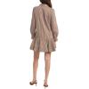 English Factory Womens Stripe Collar Flared Shirtdress, M, Brown