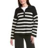 English Factory Womens Wool-Blend 1/2-Zip Sweater, Xs, Black