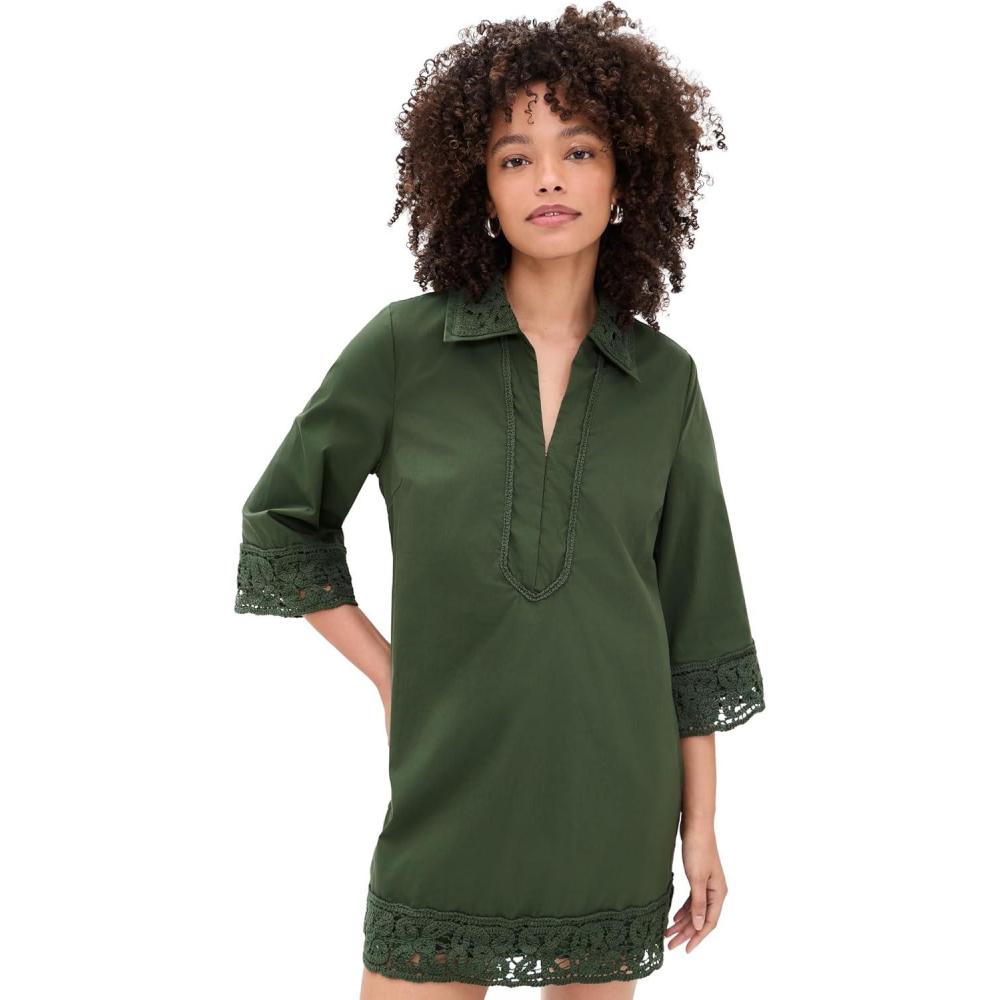 image:imageEnglish Factory Womens Crochet Accent Mini DressOlive