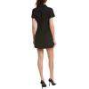 English Factory Womens Velvet Button Collar Mini Dress, L, Black