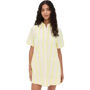 English Factory Women’s Striped Kaftan Mini Dress(Yellow Multi)