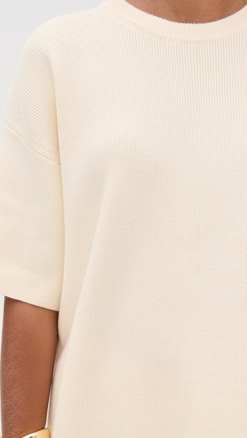image:imageEnglish Factory Womens Collar Knit Half Sleeves TopIvory