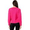 English Factory Women’s Side Tie Crewneck Sweater Top(Fuchsia)