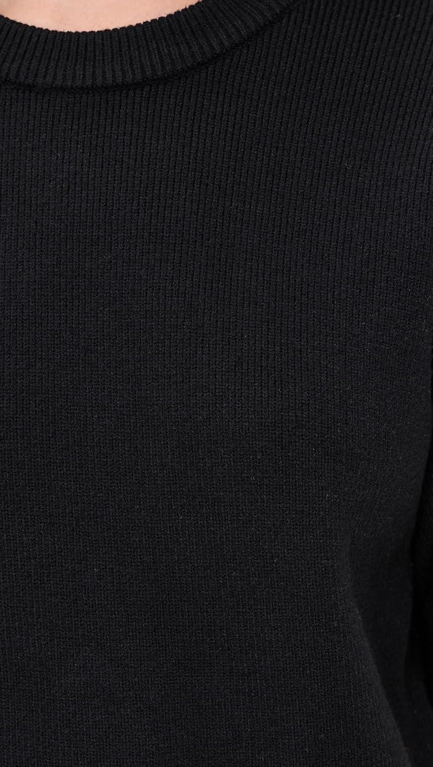 image:imageEnglish Factory Womens Collar Knit Half Sleeves TopBlack