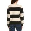 Bold Knit with Striped Design by ENGLISH FACTORY(Cream/Black)