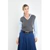 English Factory Women’s Cable Knit Chunky Vest, Charcoal, XS