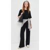 English Factory Women’s Collar Knit Half Sleeves Top(Black)