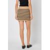 English Factory Women’s Knit Striped Mini Skirt(Tan)