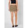 English Factory Women’s Knit Striped Mini Skirt(Tan/Black)