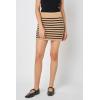 English Factory Women’s Knit Striped Mini Skirt(Tan/Black)