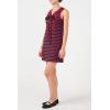 English Factory Women’s Striped Knit Lace Up Mini Dress, Navy/Red, XS