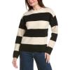 Bold Knit with Striped Design by ENGLISH FACTORY(Cream/Black)