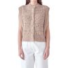English Factory Women’s Chunky Textured Knit Vest, Brown, M