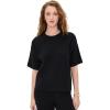 English Factory Women’s Collar Knit Half Sleeves Top(Black)