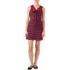English Factory Women’s Striped Knit Lace Up Mini Dress, Navy/Red, M