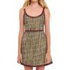 English Factory Women’s Tweed Mini Dress, Yellow/Black, L