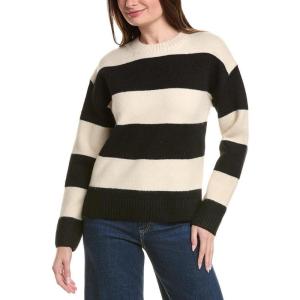 Bold Knit with Striped Design by ENGLISH FACTORY(Cream/Black)