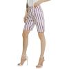 English Factory Women’s Striped Bermuda Pants White