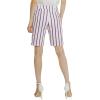 English Factory Women’s Striped Bermuda Pants White