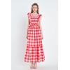 Gingham Smocked Top Pink/Red