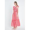 Gingham Smocked Top Pink/Red