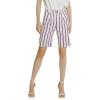 English Factory Women’s Striped Bermuda Pants White