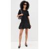 English Factory Women’s Bubble Mixed Media Mini Dress(Black)