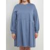 English Factory Women’s Knit Unbalanced Seam Mini Dress, Dusty Blue, 1X