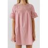 English Factory Women’s Lace Detail Mini Dress(Dusty Pink)
