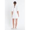 English Factory Women’s Laced Up Puffed Sleeve Mini Dress(Off-white)