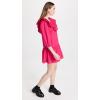 English Factory Women’s Long sleeves V Ruffled Mini Dress(Berry)