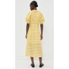 English Factory Women’s Seersucker Check Midi Dress(Baby Yellow)