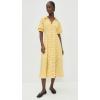 English Factory Women’s Seersucker Check Midi Dress(Baby Yellow)