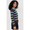 English Factory Women’s Striped Collared Sweater(Dark Brown/Light Blue)