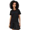 English Factory Women’s Bubble Mixed Media Mini Dress(Black)