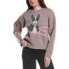 English Factory Womens French Bulldog Sweater, L, Brown