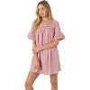 English Factory Women’s Lace Detail Mini Dress(Dusty Pink)