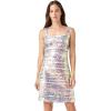 English Factory Women’s Striped Woven A-Line Mini Dress with Sequins, Pink, S