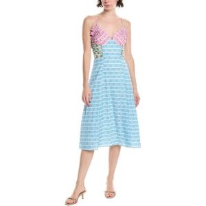 English Factory Women’s Printed Satin Midi Dress(Multi)