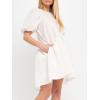 English Factory Women’s Back Tie Jacquard Puff Dress(White)