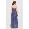 English Factory Women’s Big Stripe Maxi Dress(Blue/Brown Stripe)
