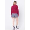 English Factory Women’s Cozy Round Neck Sweater, Bordeaux, L